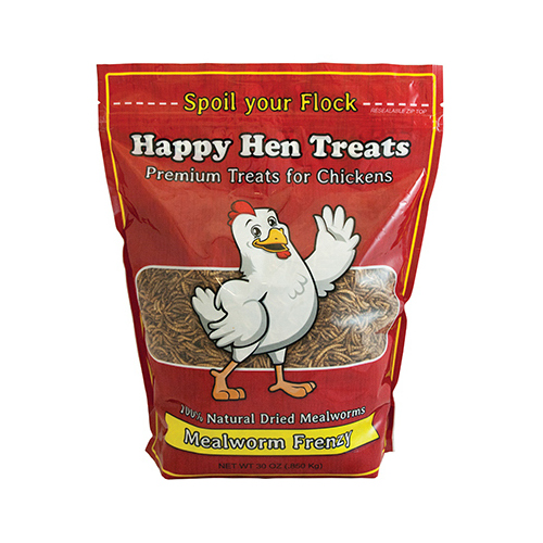 Happy Hen Treats 17003 Poultry Treats, Mealworm, 30-oz.