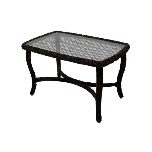 Bermuda Coffee Table, All-Weather Wicker, Steel Frame, 25 x 40-In.