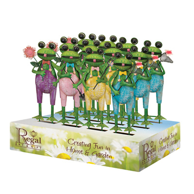 Regal Art & Gift 51381 Frog Garden Stake, Metal