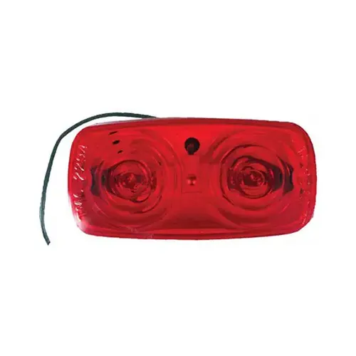 LED Marker Light, Red Bulls Eye With White Base, 4 x 2-In.