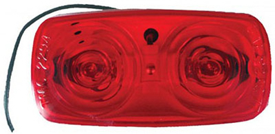 URIAH PRODUCTS UL903001 LED Marker Light, Red Bulls Eye With White Base, 4 x 2-In.