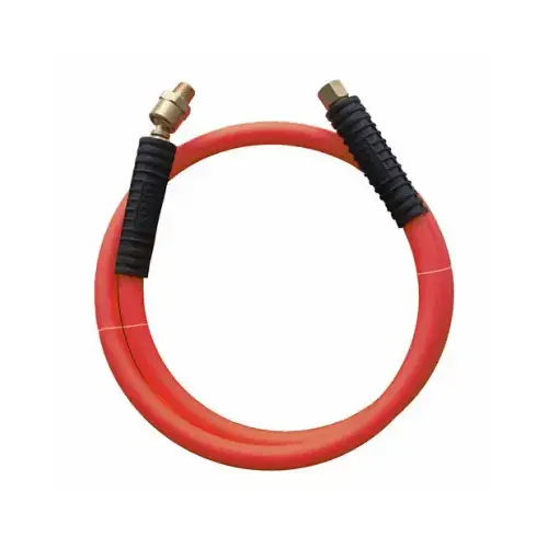 Rubber Whip Hose, 900 PSI Bursting Pressure, 3/8-In. x 6-Ft.