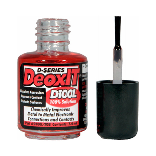 DeoxIT D100L-2DB D-Series Electrical Contact Cleaner, Brush Applicator, 7.4-mil.