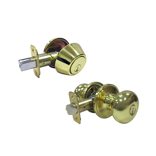 Taiwan Fu Hsing Industrial Co., Ltd. BF7L1B KA3 Mushroom Combo Lock Pack, Polished Brass