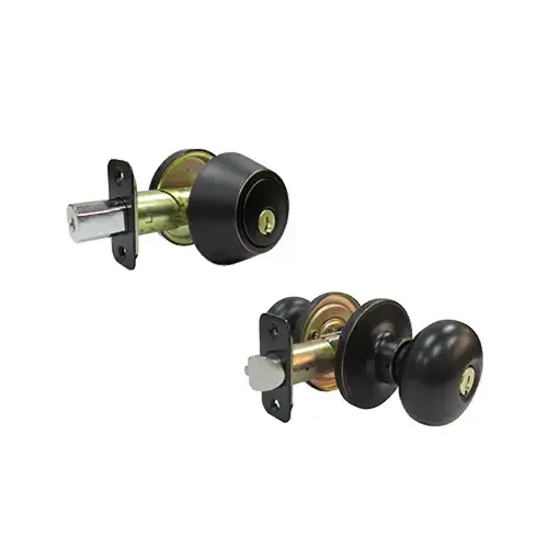 Combination Lockset, Aged Bronze - pack of 3