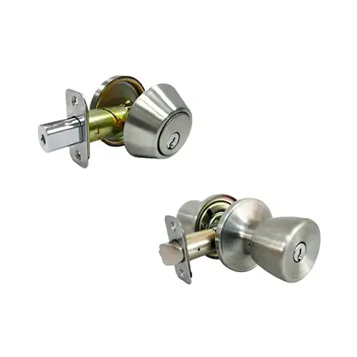 Combination Lockset, Stainless Steel - pack of 3