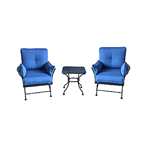 Uptown 3-Pc. Chat Set, Steel Spring Rocker Chairs