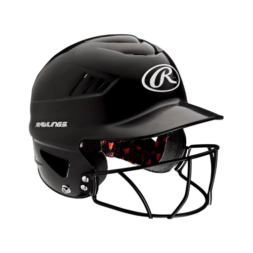 RAWLINGS SPORT GOODS CO RCFHFG-B Cool Flo Batting Helmet With Baseball Mask, Black