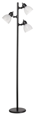 Globe Electric 12719 LED Tree Floor Lamp, Black, 63-In.