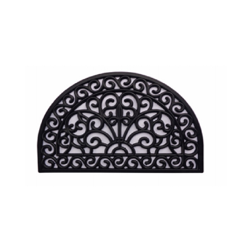 FIBRE WORLD PLM 19767 Door Mat, Rubber Iron Gate, Half-Round