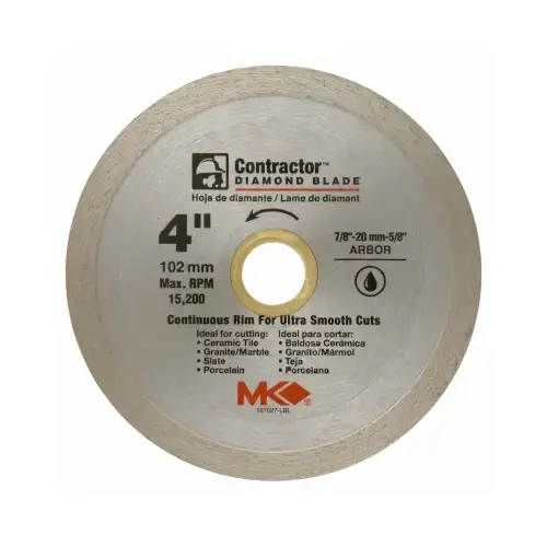 Circular Saw Blade, Wet Tile, 4--In.