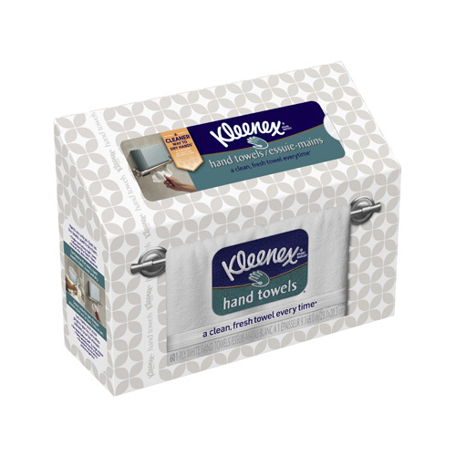 KLEENEX 38586-XCP6 Hand Towels, 1-Ply, 60-Ct. - pack of 6