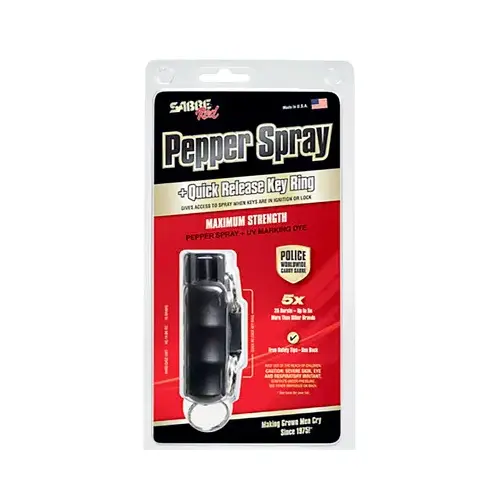 SECURITY EQUIPMENT CORPORATION HC-14-BK-US Maximum Strength Pepper Spray & UV Marking Dye, Black Case, 0.54 oz. Gel