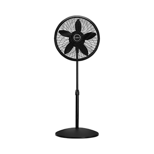 Lasko 1827 Pedestal Fan, Adjustable, Black, 18-In.