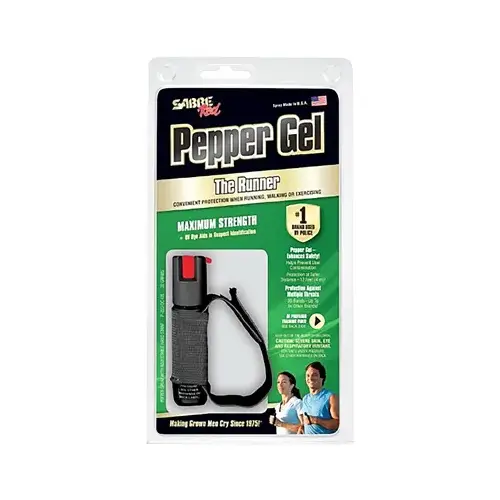 SECURITY EQUIPMENT CORPORATION P-22J-OC-US Runner Pepper Gel Spray, Black Case & Hand Strap, 0.75 oz.