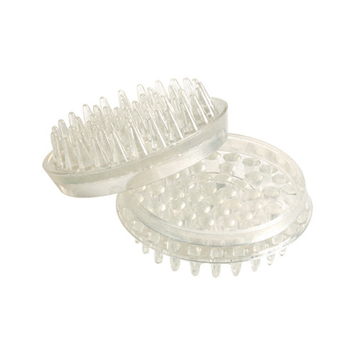 Furniture Cups, Clear Plastic, Round, Spiked, 1-7/8-In. ID - pack of 4