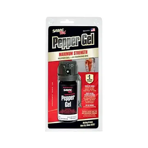 SECURITY EQUIPMENT CORPORATION MK-3-GEL-H-US Tactical Pepper Gel Spray, Black Holster, 1.8 oz.
