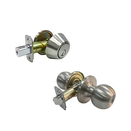 Combination Lockset, Stainless Steel - pack of 3