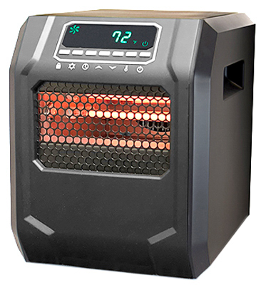 SUPPLY CHAIN SOURCES HT1188 Contemporary Infrared Heater + Remote, LED Display, Black