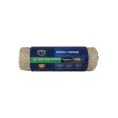 Sisal Twine, Twisted, 1-Ply x 400-Ft.