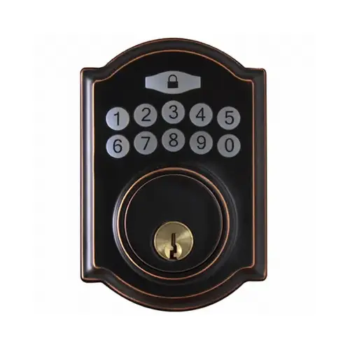 Castle Electronic Deadbolt, Aged Bronze