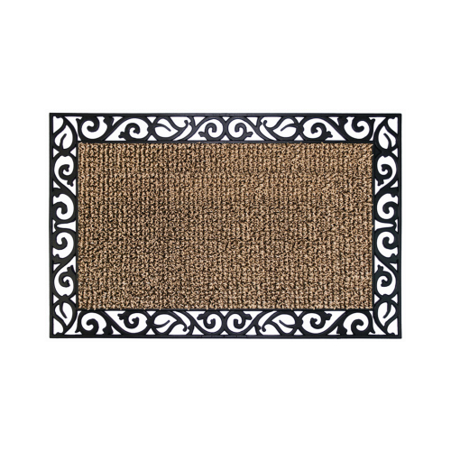 GrassWorx 10374069 AstroTurf Scraper Doormat, Stems and Leaves, Earth Taupe, 24 x 36-In.