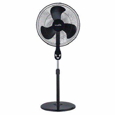 HomePointe FS45-18UR Oscillating Stand Fan With Remote, 3-Speed, 18-In.