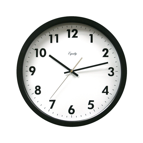 LA CROSSE TECHNOLOGY LTD 25509 Commercial Wall Clock, Black, 14-In.