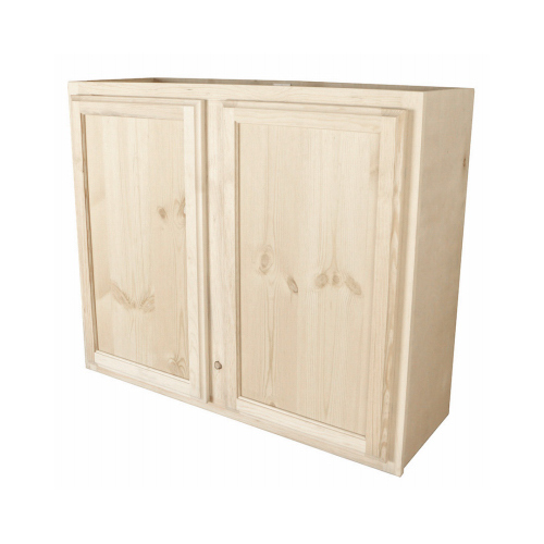 Wall Cabinet, Pine, 30 x 30-In.