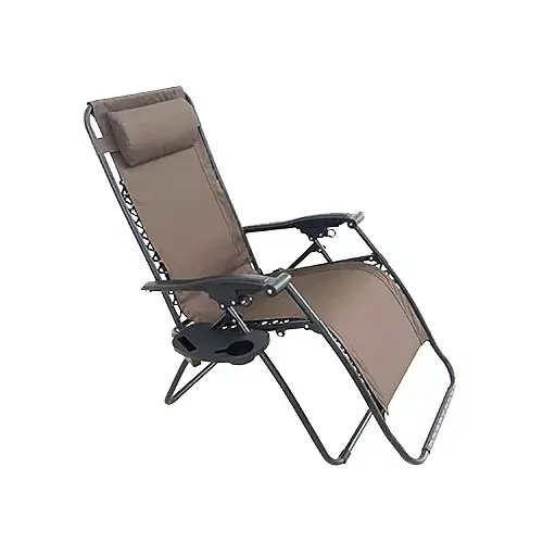 Verona Zero Gravity Chair, E-Coated Steel Frame, Brown