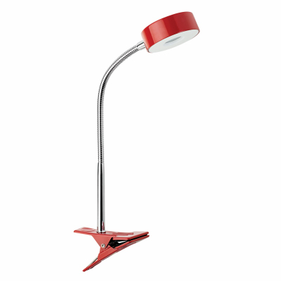 Globe Electric 12647 LED Clip Lamp, Red, 5-Watt