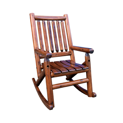 Porch Rocking Chair, Honey Finish Hardwood