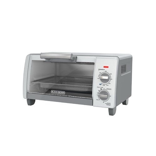 Toaster Oven, 1150 W, Knob Control, Gray/Silver
