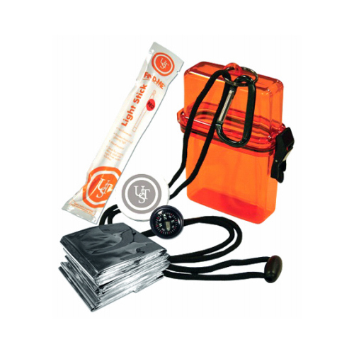 AMERICAN OUTDOOR BRANDS PRODUCTS CO 20-727-01 Watertight Survival Kit 1.0, Orange