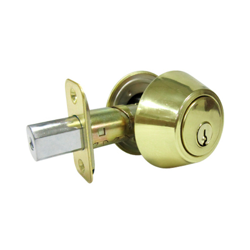 Taiwan Fu Hsing Industrial Co., Ltd. DL72 KA3Z Double-Cylinder Deadbolt, Polished Brass