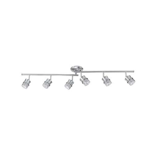 Globe Electric 59355 Foldable Track Lighting Bar, Brushed Nickel, 6 Lights