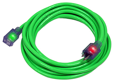 Pro Glo D17334100 Extension Cord, Green, 14/3, 100 Ft.