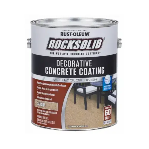 RockSolid Decorative Concrete Coating, Sahara, Gallon - pack of 2