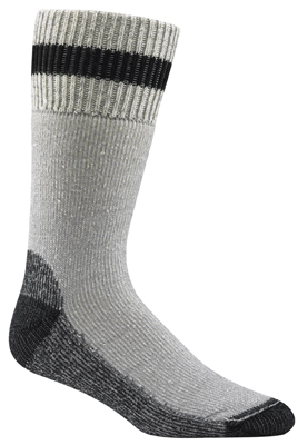 WIGWAM MILLS INC F2062-792 LG Diabetic Socks, Thermal, Gray & Black, Men's Large