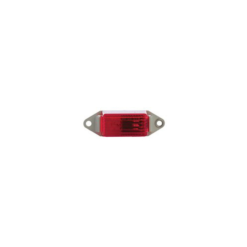 Trailer Marking Light, Red With White Base, 3.25 x 1-In.