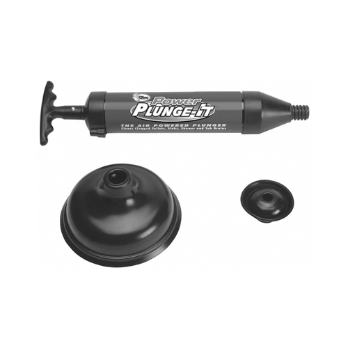 Air Powered Plunger, 14 in OAL, Contoured Handle