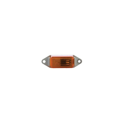 Trailer Marker Light, Amber With White Base, 3.25 x 1-In.