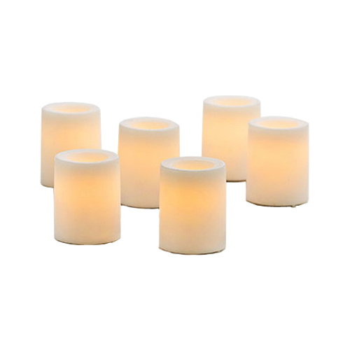 Flameless Candle, Votive, Cream Wax, 1.75-In  pack of 3