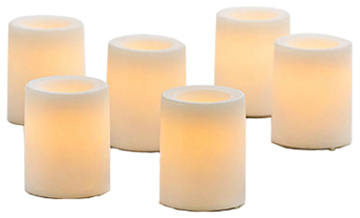 RIMPORTS LLC EXHBW10286CR3 Flameless Candle, Votive, Cream Wax, 1.75-In  pack of 3