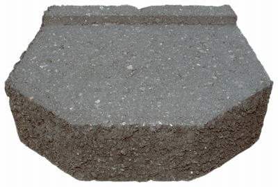 Oldcastle 162004551 Castle Retaining Wall Block, Gray, 12-In.