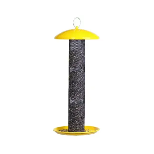 NO/NO YSSF00346 Wild Bird Feeder, 18-13/16 in H, 1.5 lb, Metal, Yellow, Powder-Coated, Hanging Mounting