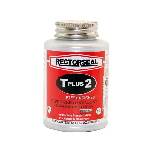 T Plus 2 Series Thread Sealant, 0.25 pt Can, Paste, White