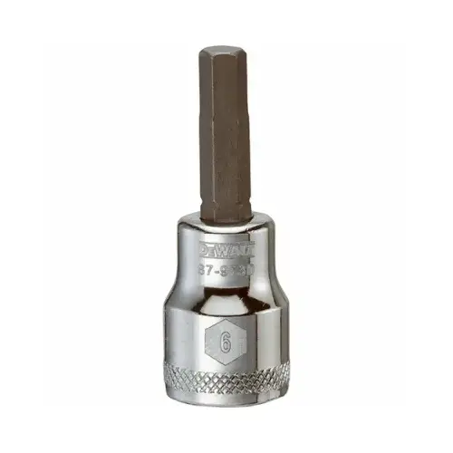 Hex Bit Socket, 3/8-In. Drive, 6mm,