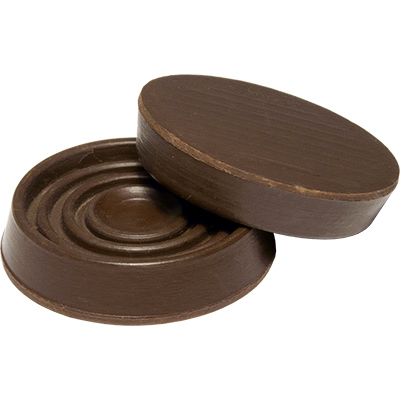 RICHELIEU AMERICA LTD F31904TV Furniture Cups, Brown Rubber, Round, 1-9/16-In. ID  pack of 4