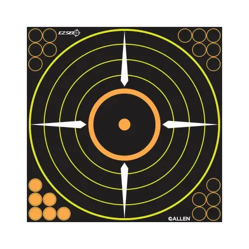 EZ See Bullseye Target, Round, Adhesive, 12-In - pack of 5